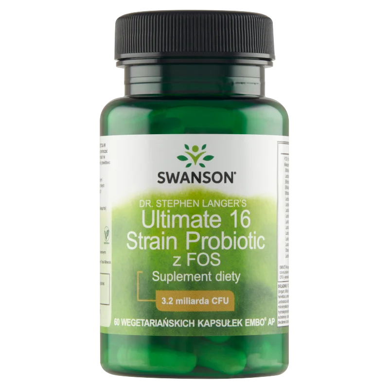 Swanson Ultimate probiotyk 16 szczepów z FOS, 60 kapsułek