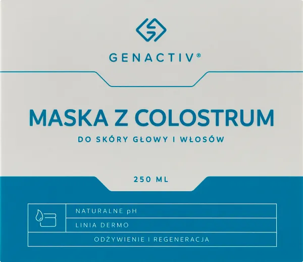 Genactiv Maska z colostrum do skóry głowy i włosów, 250 ml