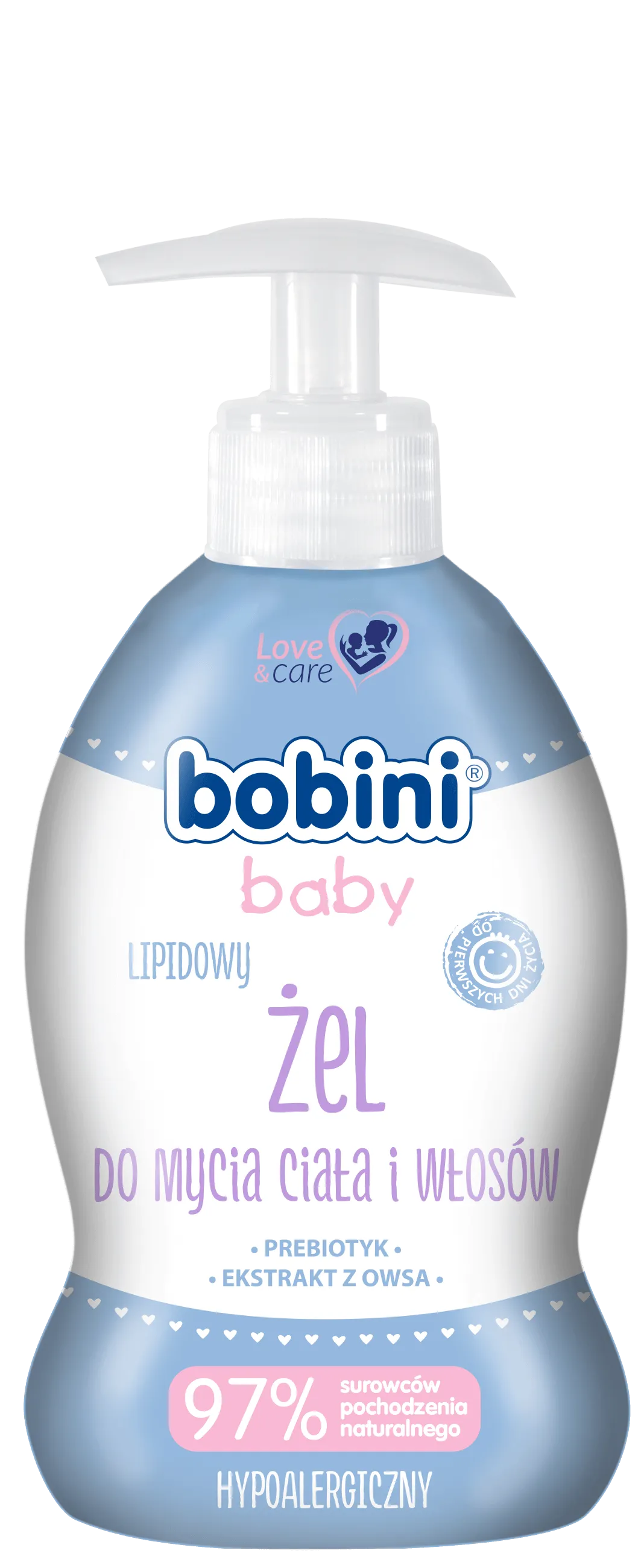 Bobini baby, lipidowy żel do mycia ciała i włosów, 300ml