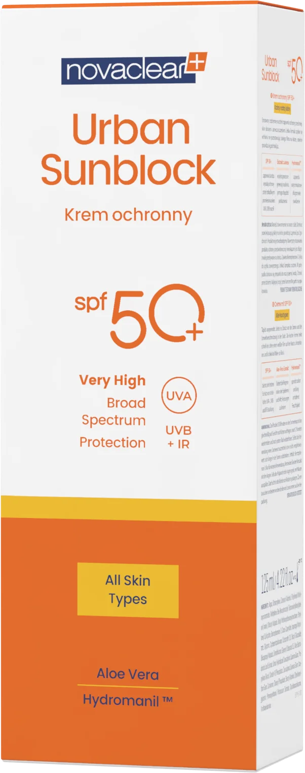 Novaclear Urban Sunblock krem ochronny do twarzy SPF 50+, 125 ml
