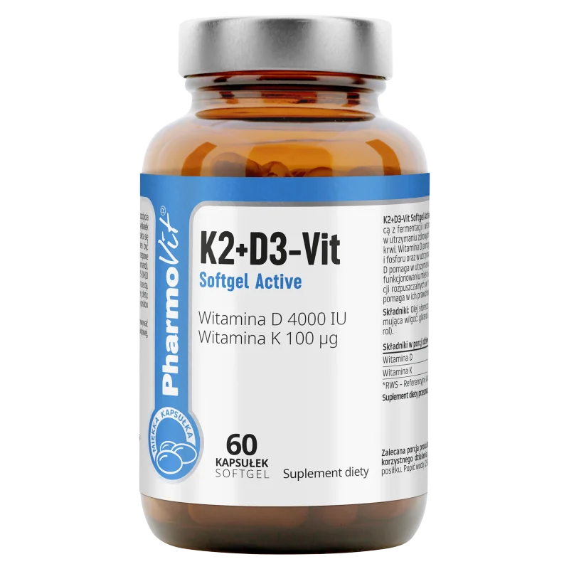 Pharmovit K2+D3-Vit Softgel Active suplement diety, 60 kapsułek
