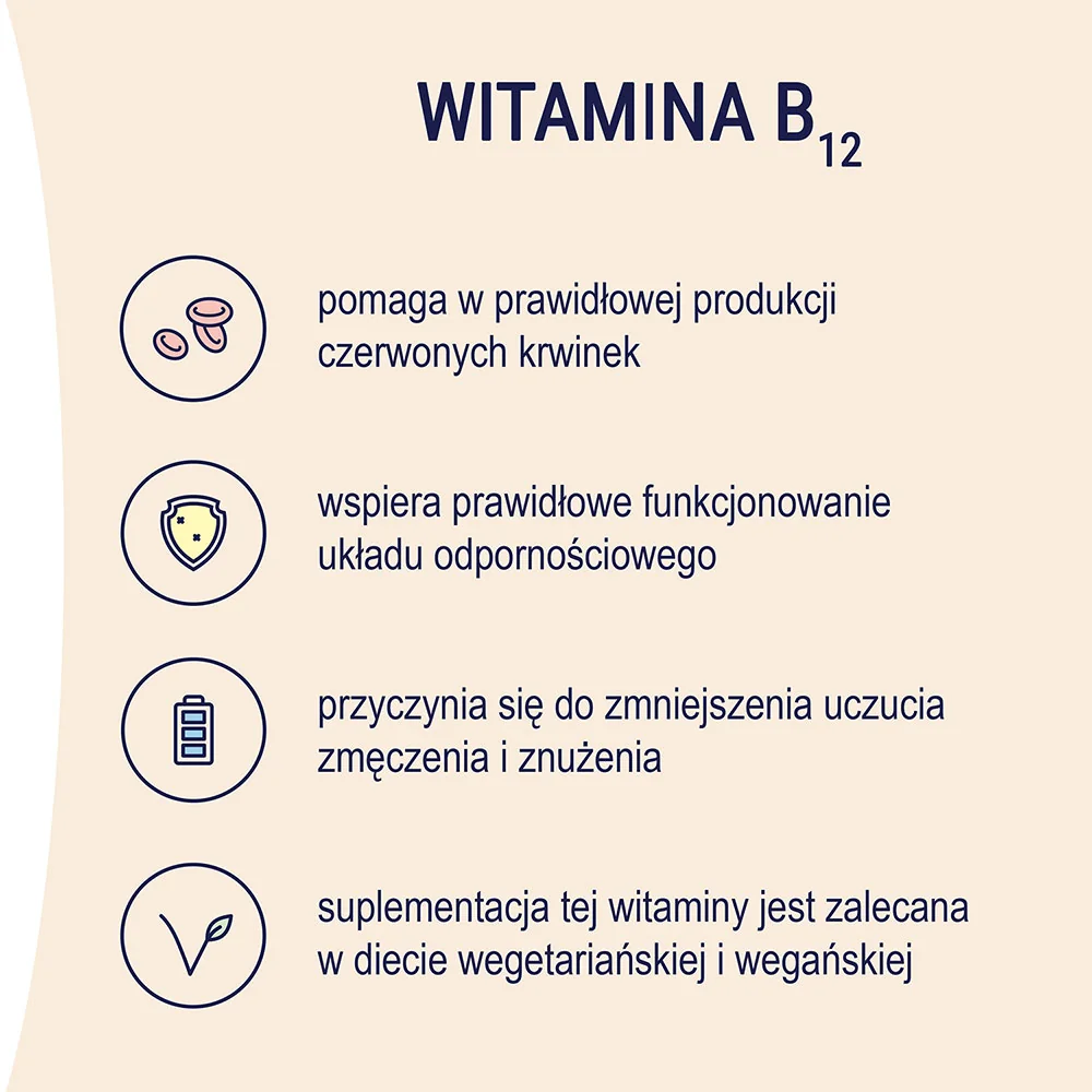 Naturell Witamina B12 suplement diety, 100 tabletek do żucia