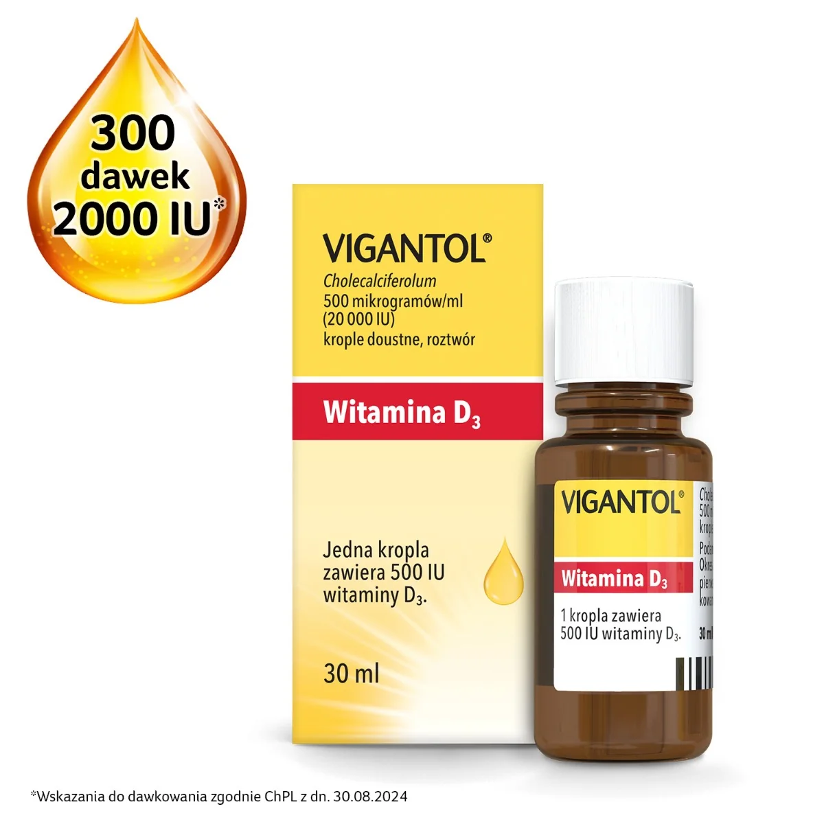 Vigantol 500 µg/ml, krople doustne, 30 ml