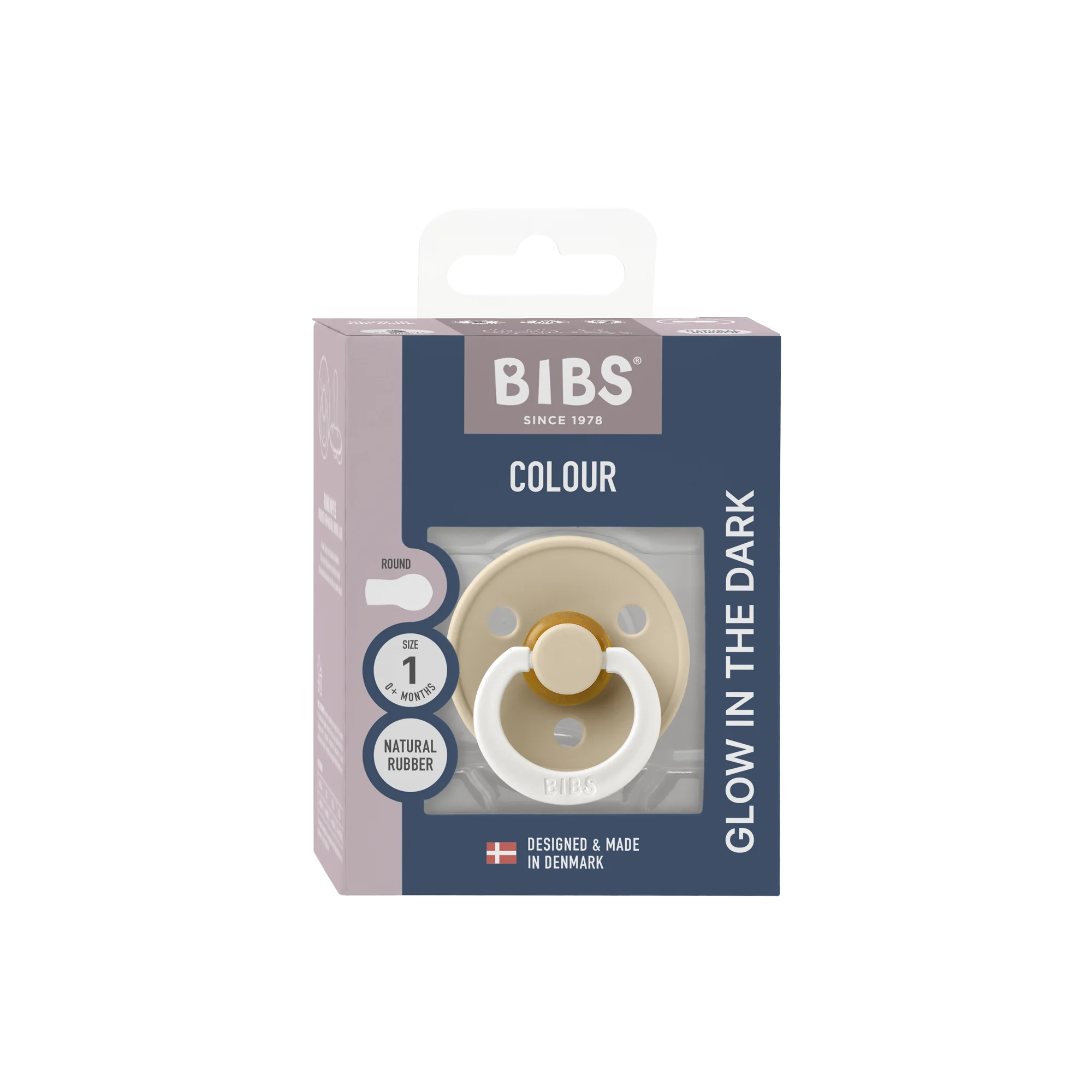BIBS Pacifier Vanilla Glow smoczek lateksowy, 1 szt.
