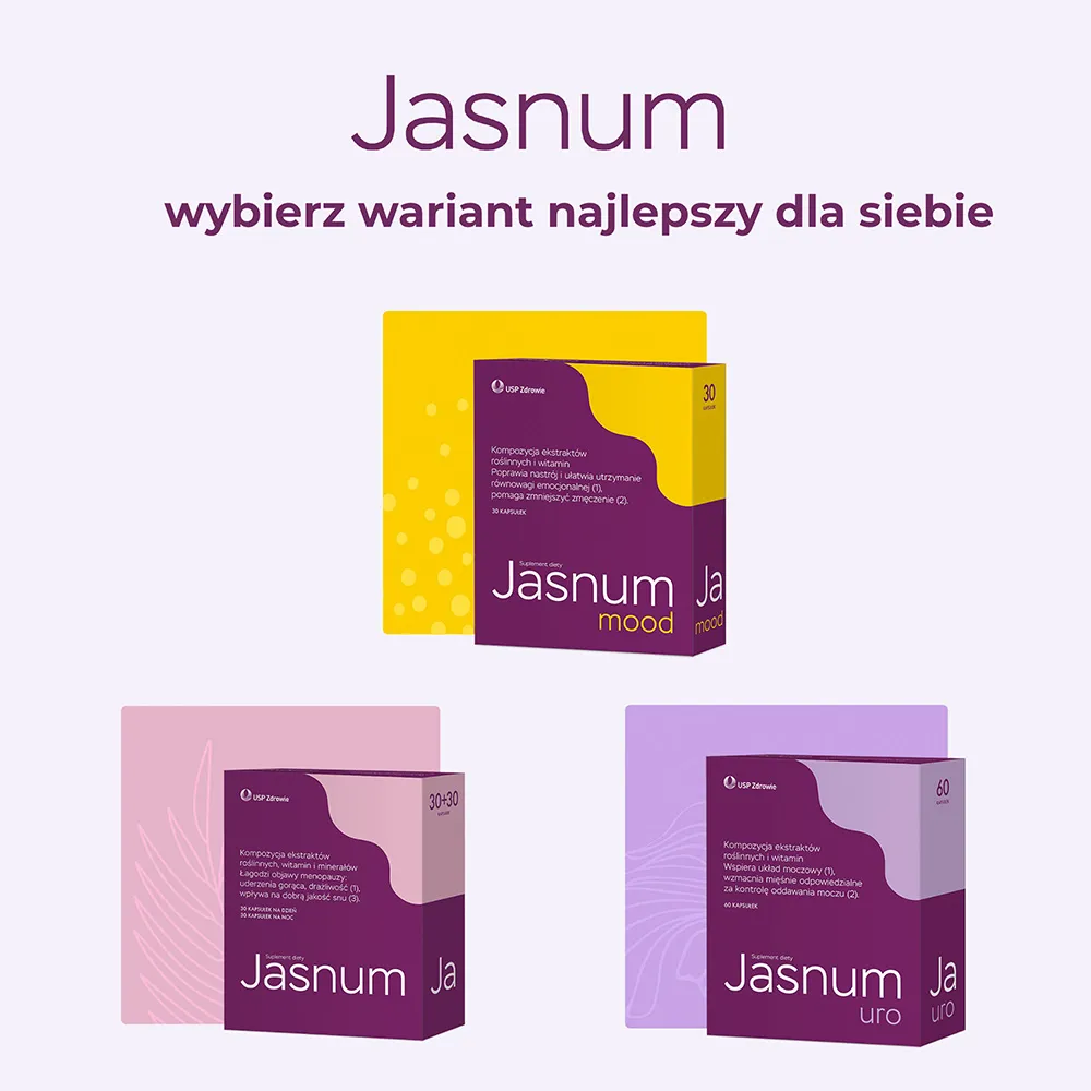 Jasnum Uro, suplement diety, 60 kapsułek 