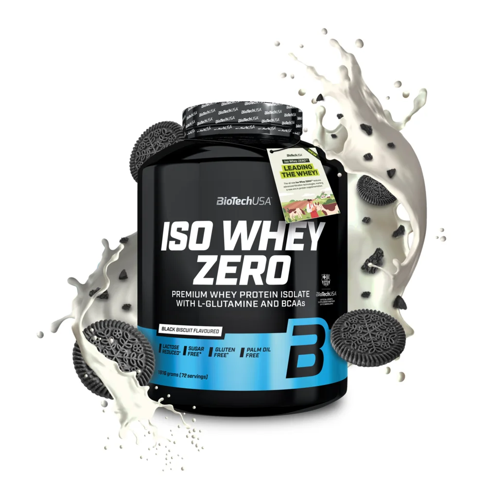 BioTechUSA Iso Whey Zero o smaku black biscuit, proszek, 1816 g