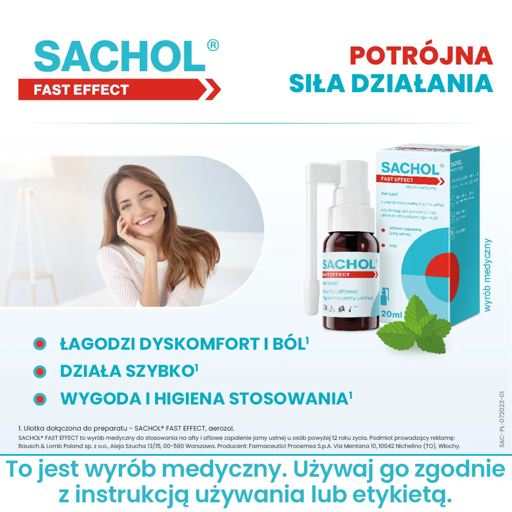 Sachol Fast Effect spray, 20 ml