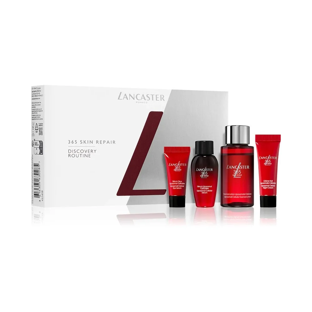 Lancaster 365 Skin Repair Discovery Zestaw balsam do twarzy, 30 ml + serum do twarzy, 10 ml + serum pod oczy, 5 ml + krem na noc, 7 ml