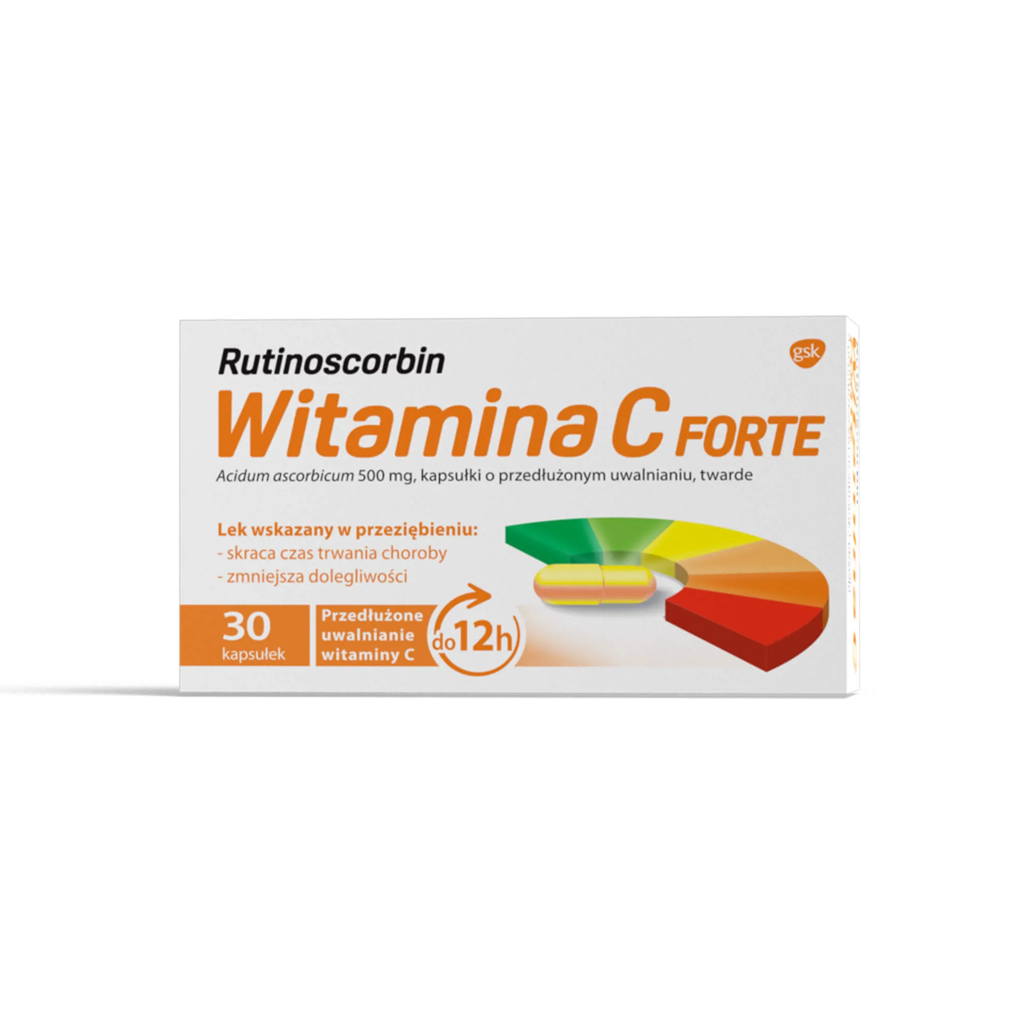 Rutinoscorbin Witamina C Forte, 500 mg, 30 kapsułek 