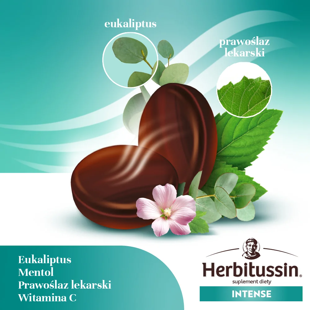 Herbitussin Intense 10 pastylek do ssania