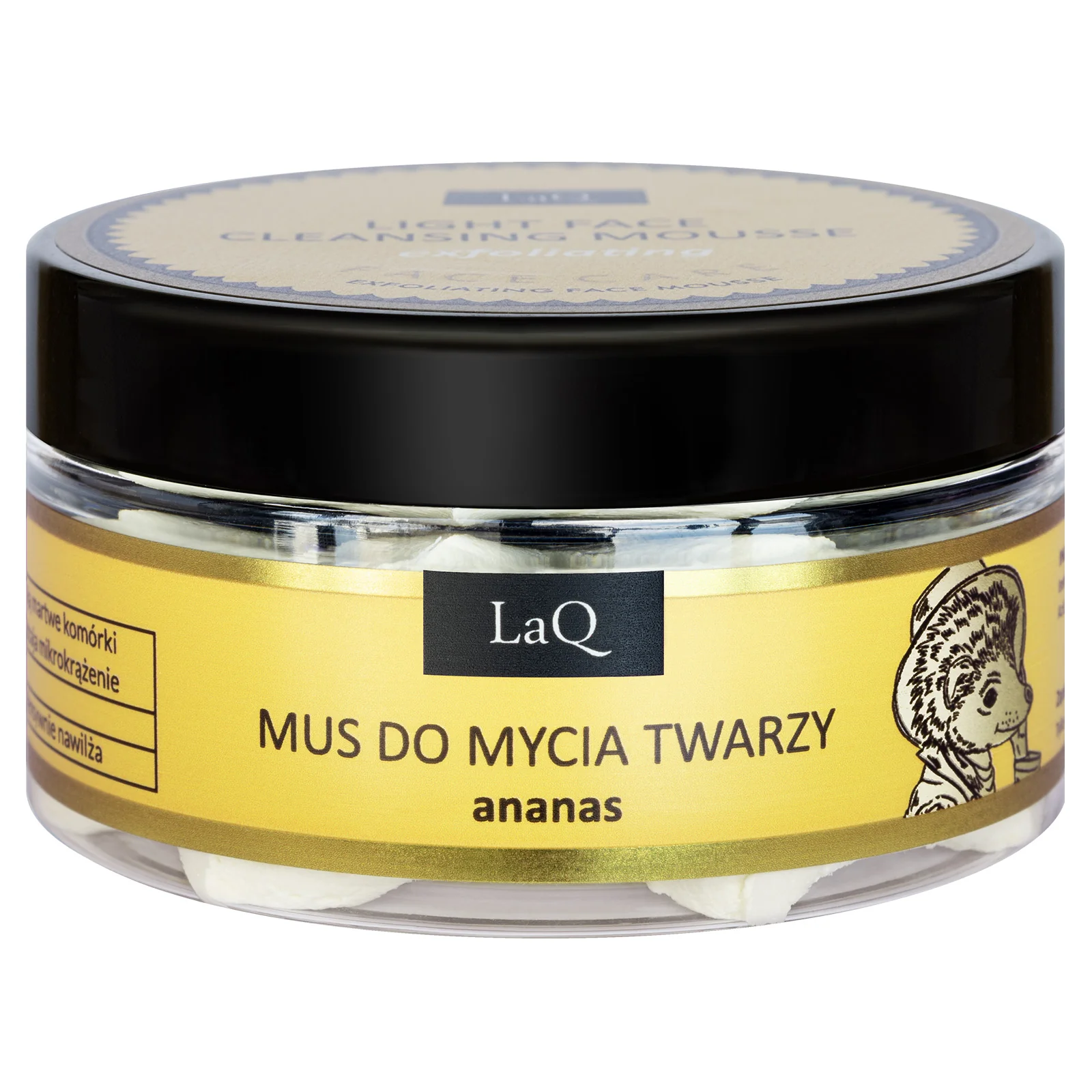 LAQ mus do mycia twarzy peelingujący, 100 ml