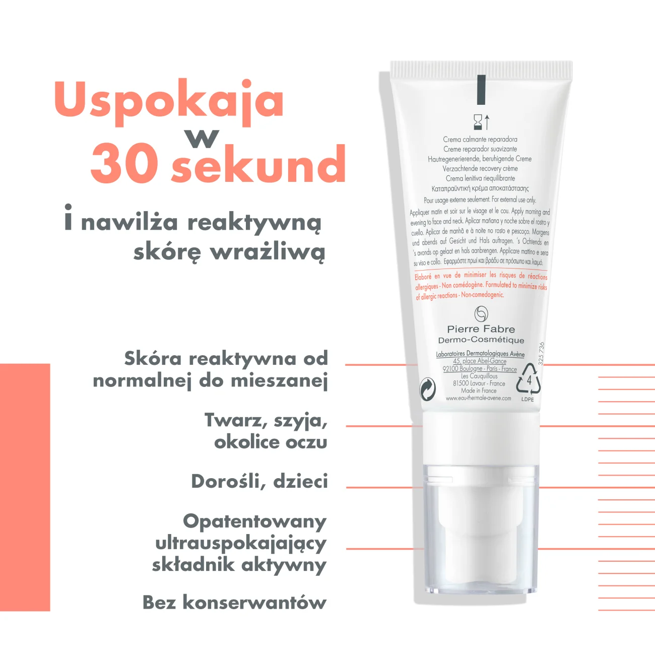 Avene Tolerance Control krem łagodząco-regenerujący 40 ml