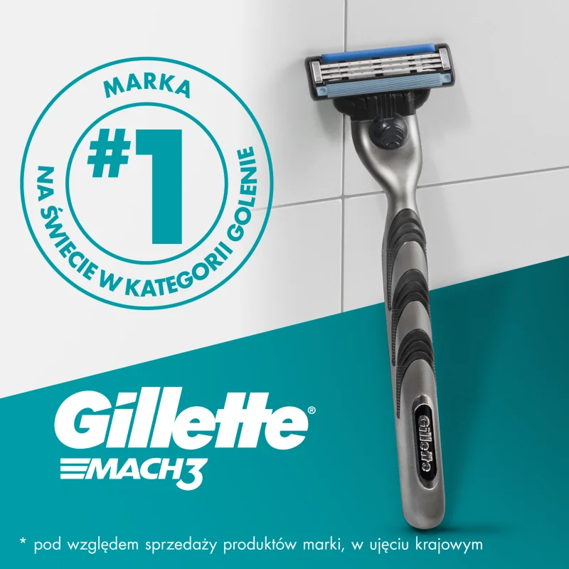 Gillette Mach3 Charcoal maszynka do golenia z 5 wymiennymi ostrzami dla mężczyzn, 1 szt.