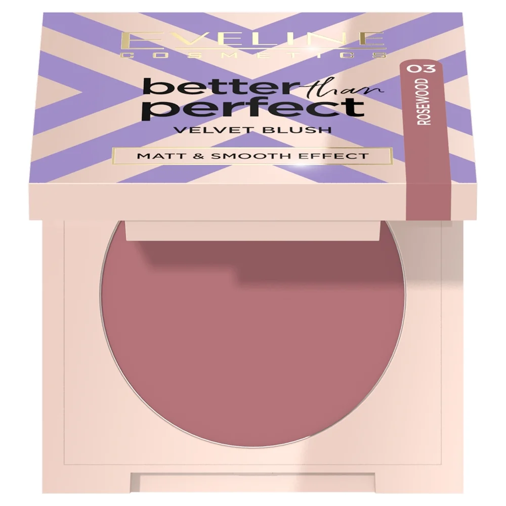 Eveline Better Than Perfect Velvet Blush Róż, 03 rosewood, 2,3 g