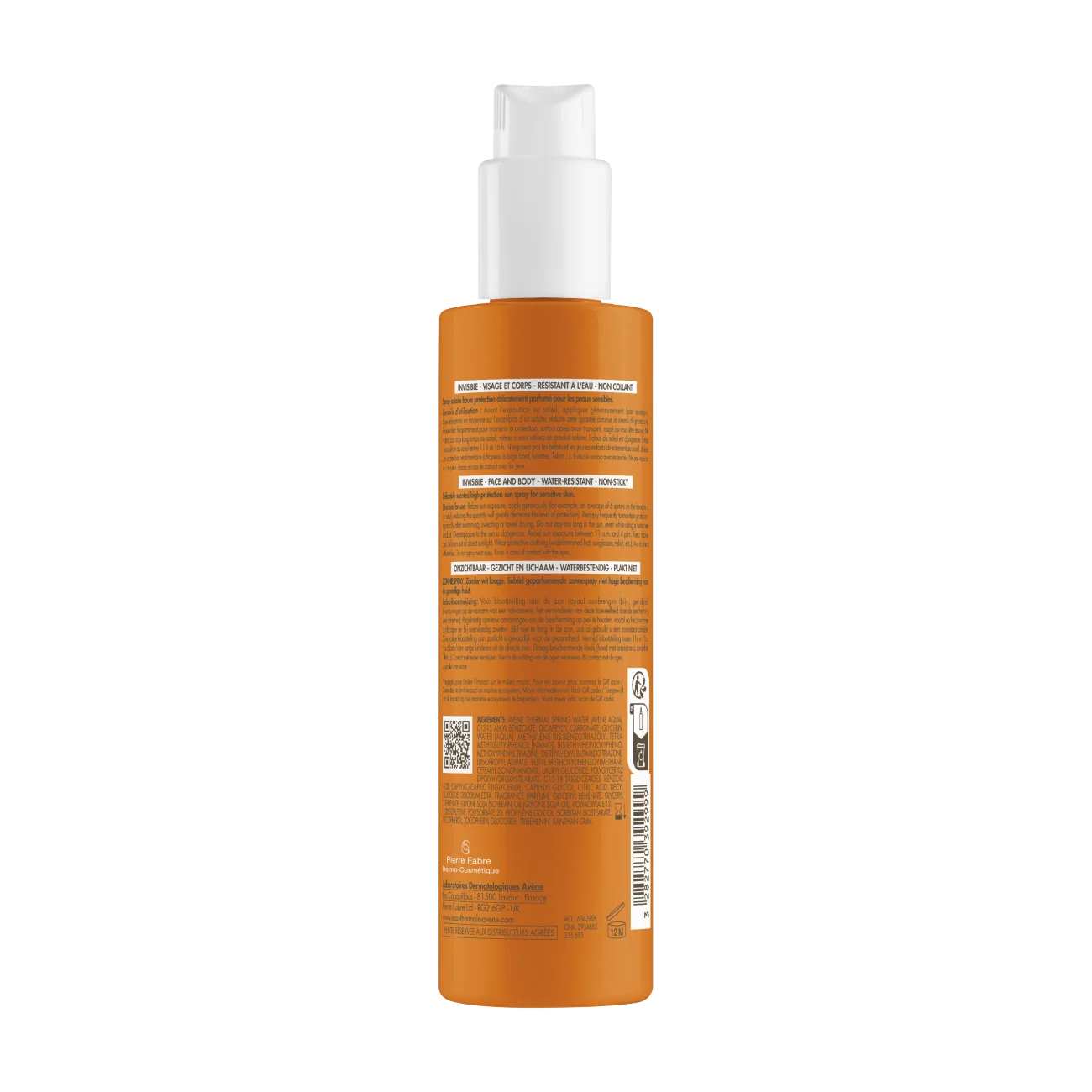 Avène Wysoka ochrona przeciwsłoneczna spray do ciała SPF 30, 200 ml