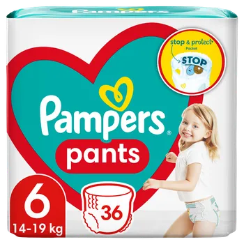 Pampers Pants Extra Large pieluszki jednorazowe, rozmiar 6, 14-19 kg, 36 szt. 