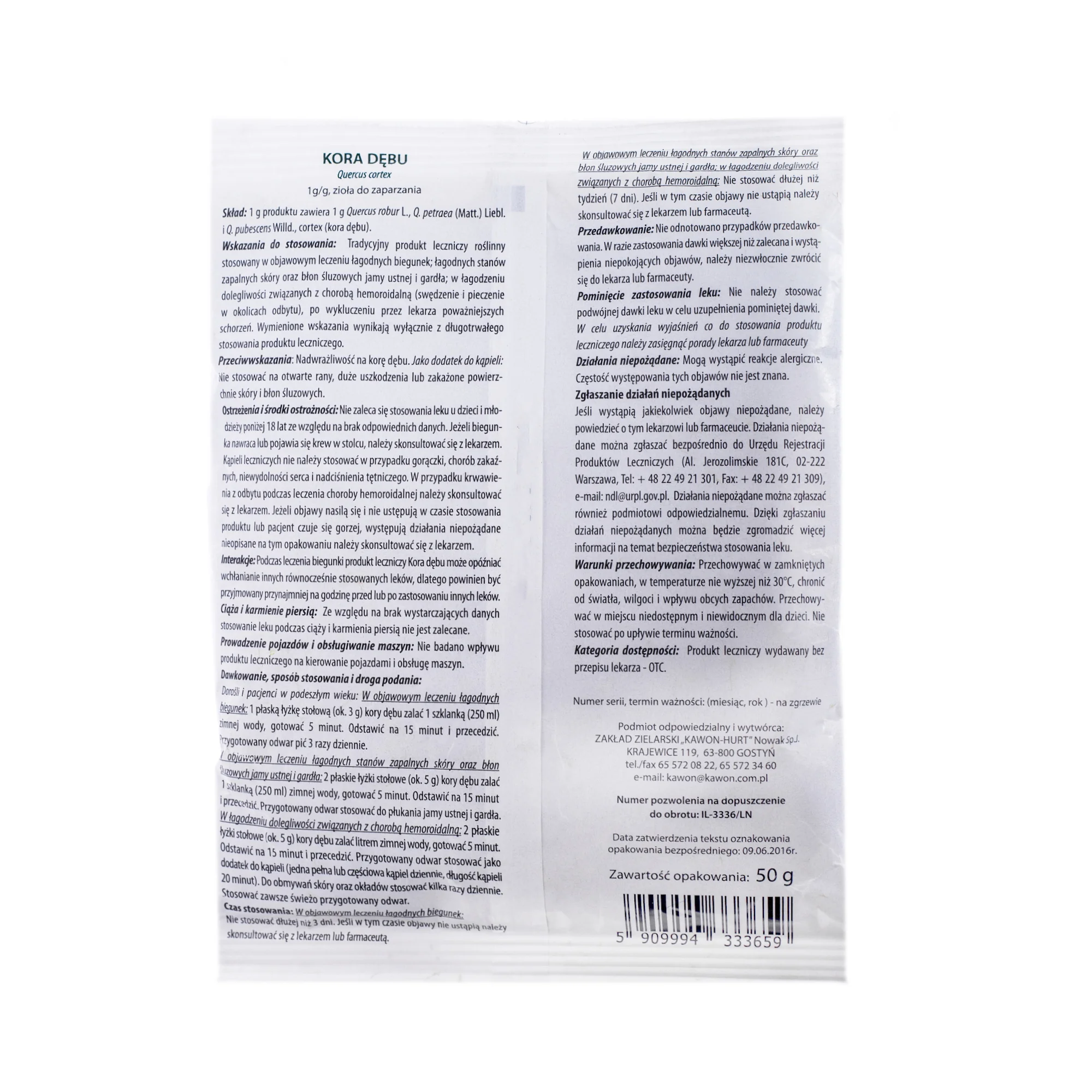 Kawon kora dębu, 50 g