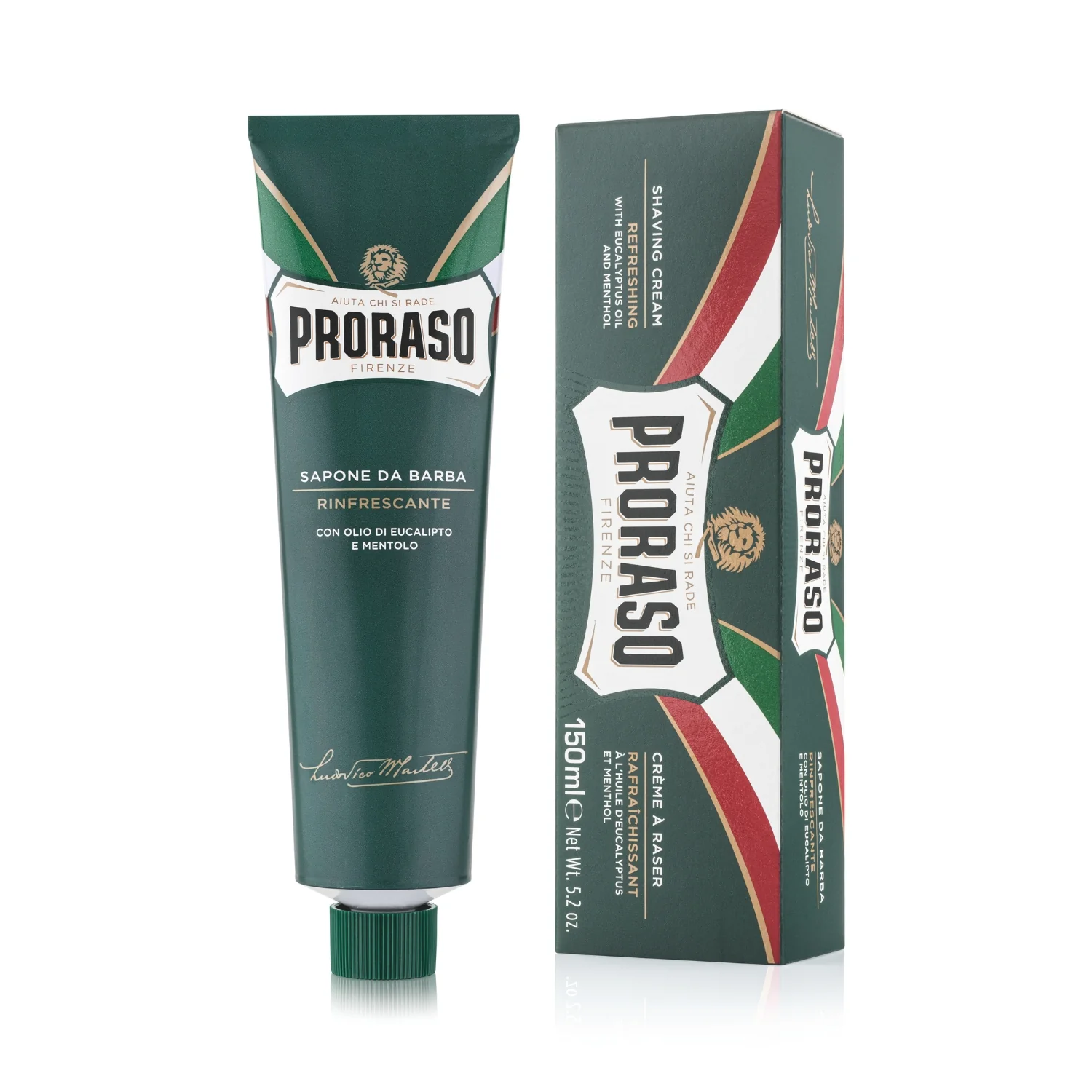 Proraso orzeźwiający krem do golenia z olejkiem mentholowym i eukaliptusowym, 150 ml
