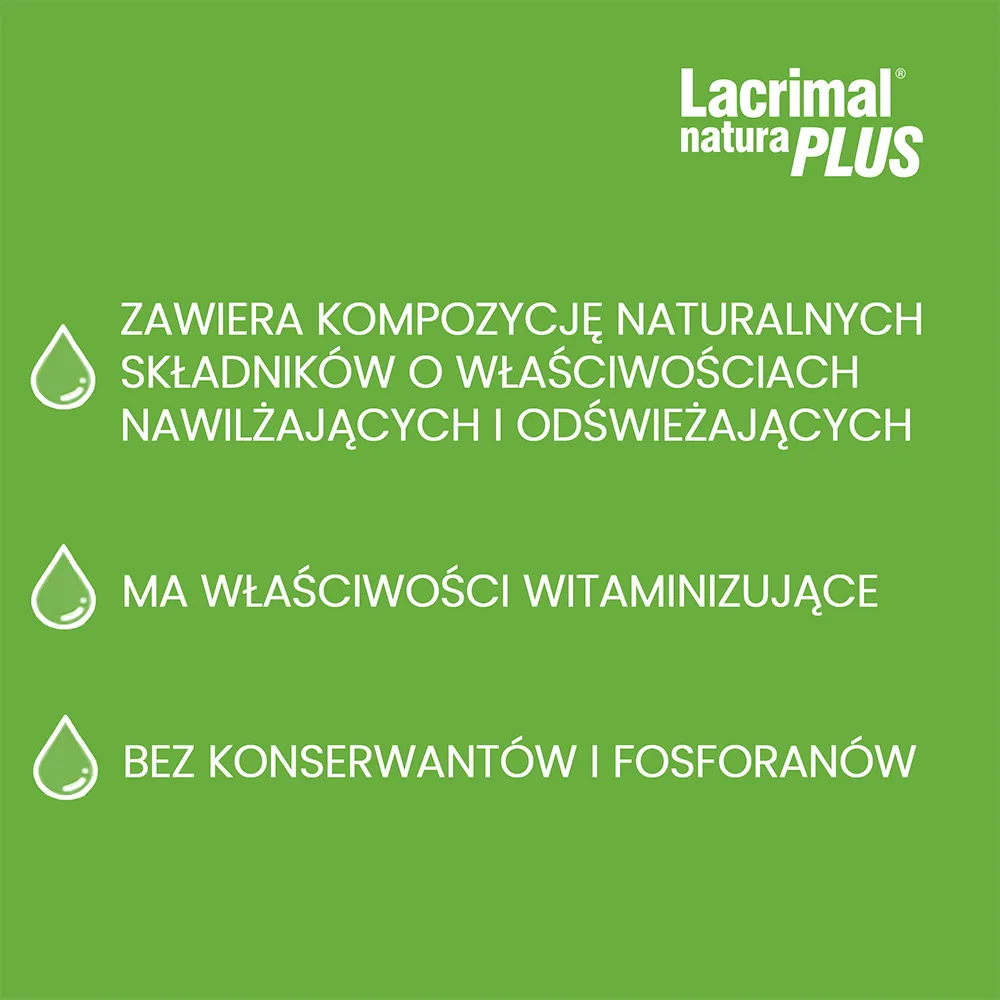 Lacrimal Natura Plus, krople, 10 ml 