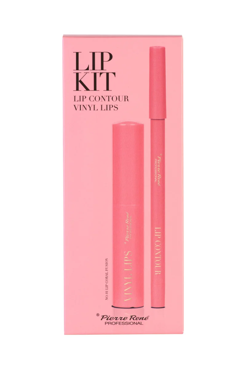 Pierre Rene Professional Zestaw do makijażu ust LIP KIT 01, konturówka + pomadka