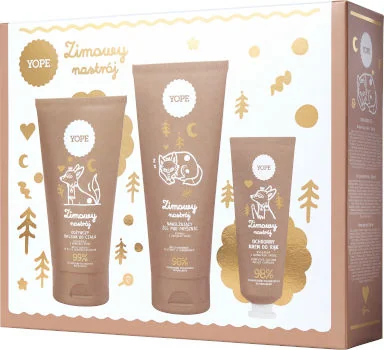 Yope Zestaw Zimowy Nastrój balsam do ciała, 150 ml + żel pod prysznic, 200 ml + krem do rąk Yope Zestaw Zimowy Nastrój balsam do ciała, 150 ml + żel pod prysznic, 200 ml + krem do rąk