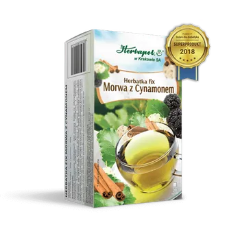 Herbatka Fix Morwa z cynamonem, suplement diety,  20 saszetek po 2 g 