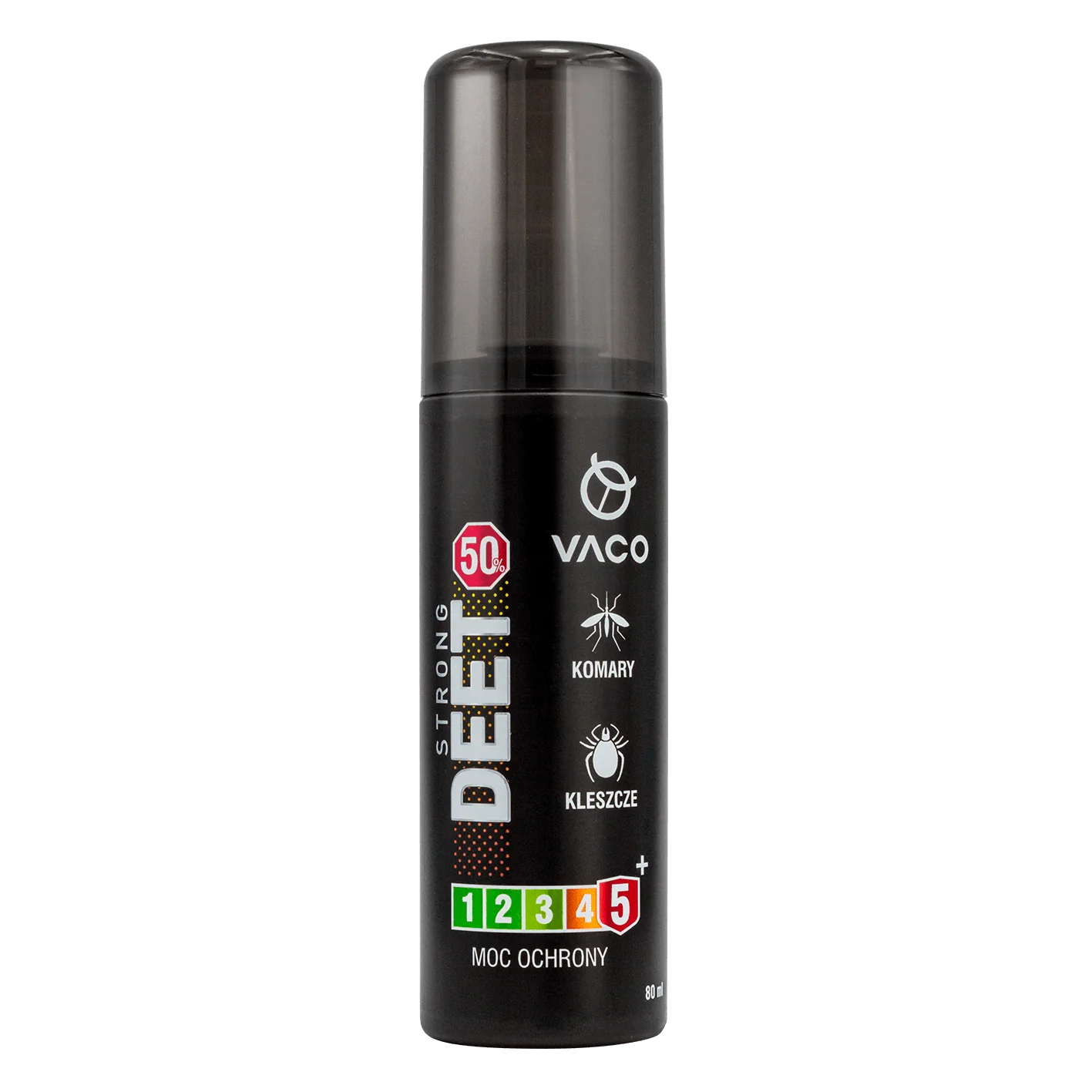 VACO Strong 50 Płyn na kleszcze, komary i meszki DEET 50% + Geraniol, 80 ml