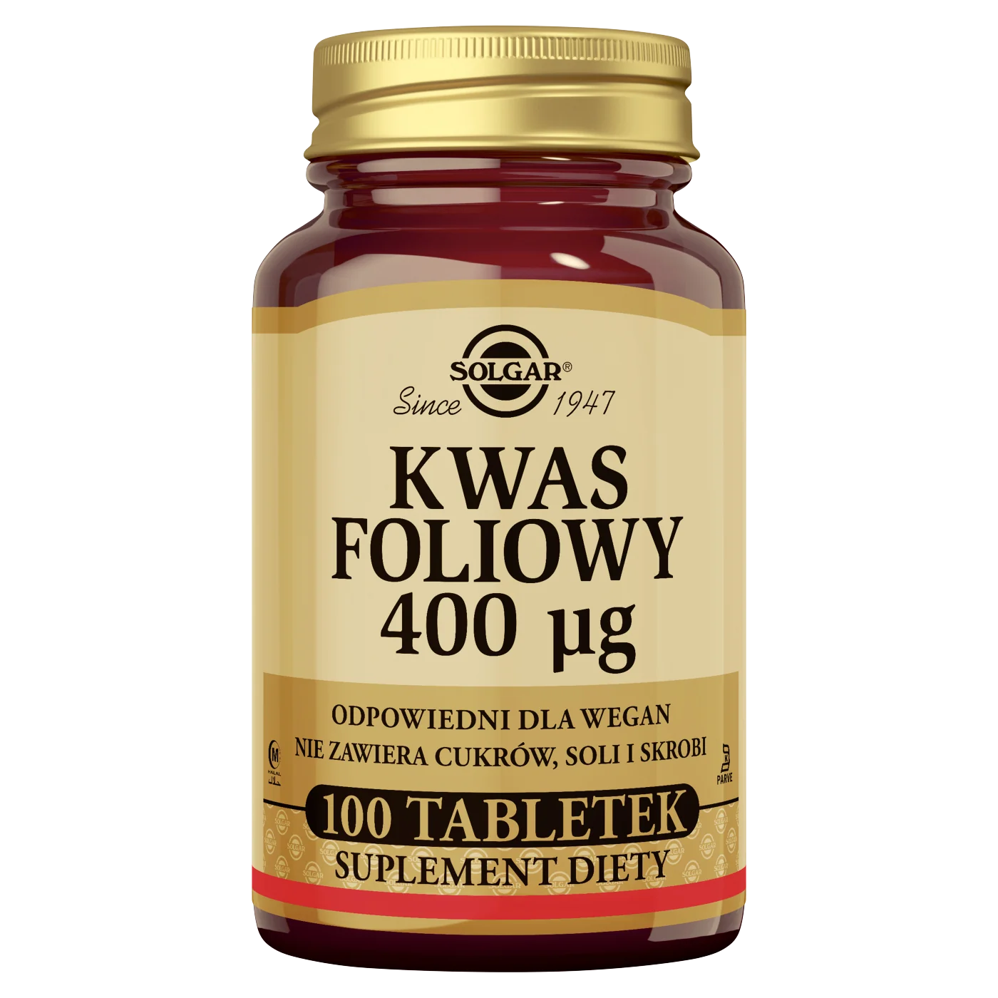 Solgar kwas foliowy, 100 tabletek