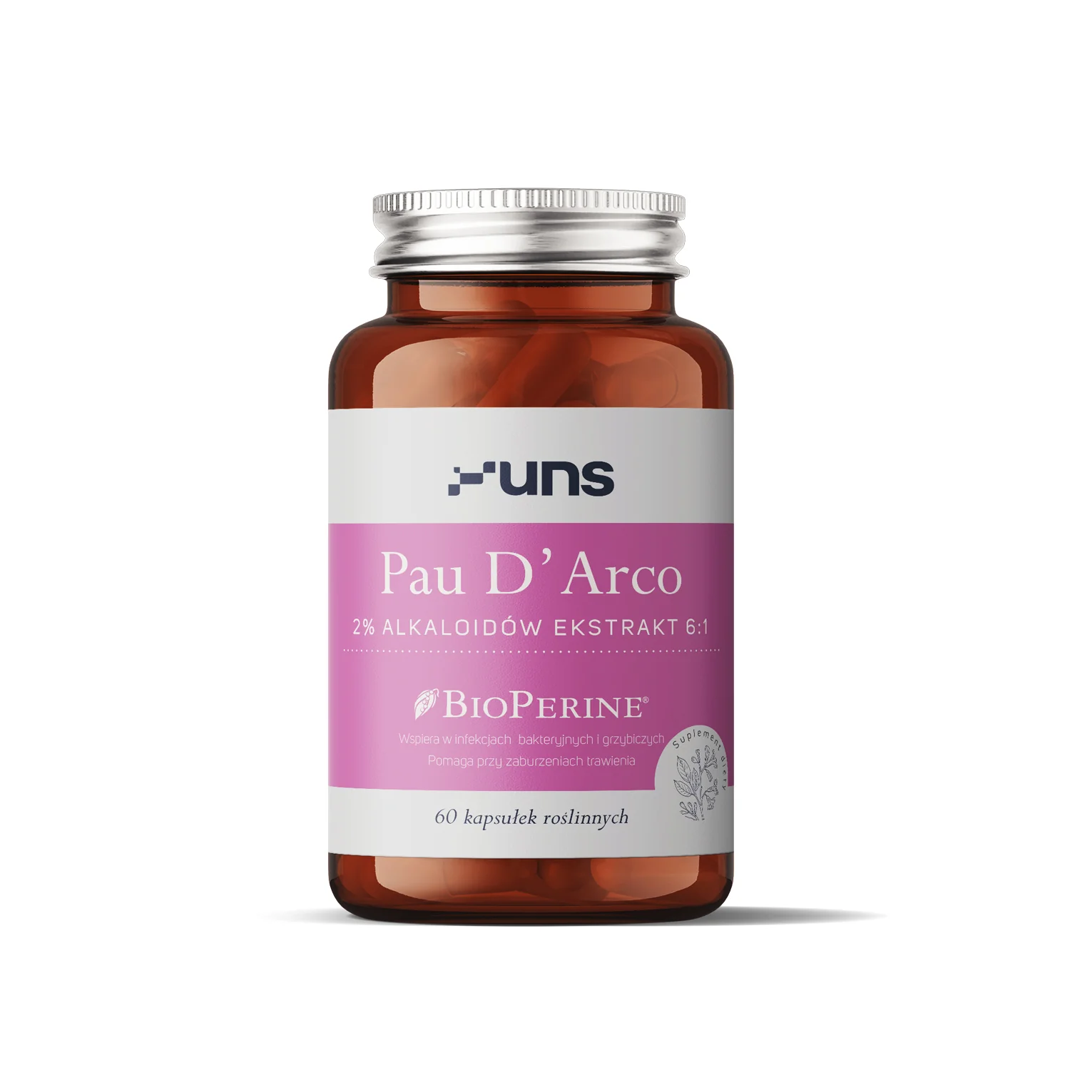 UNS Pau D'Arco + BioPerine® 60 kapsułek wege
