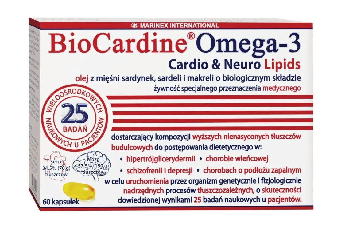 BioCardine Omega-3 Cardio&Neuro Lipids 60 kapsułek