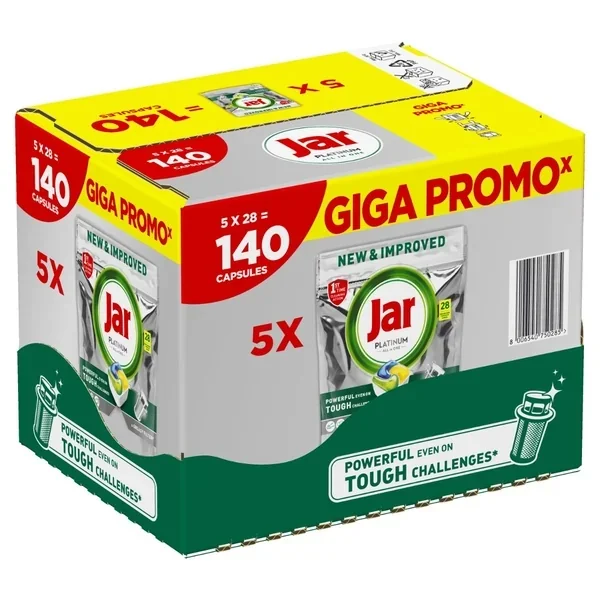 Jar Platinum Lemon kapsułki do zmywarki, 140 sztuk