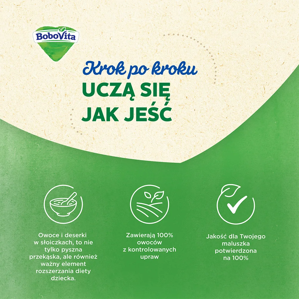 BoboVita jabłka, banany i pomarańcze w słoiczku, 190 g