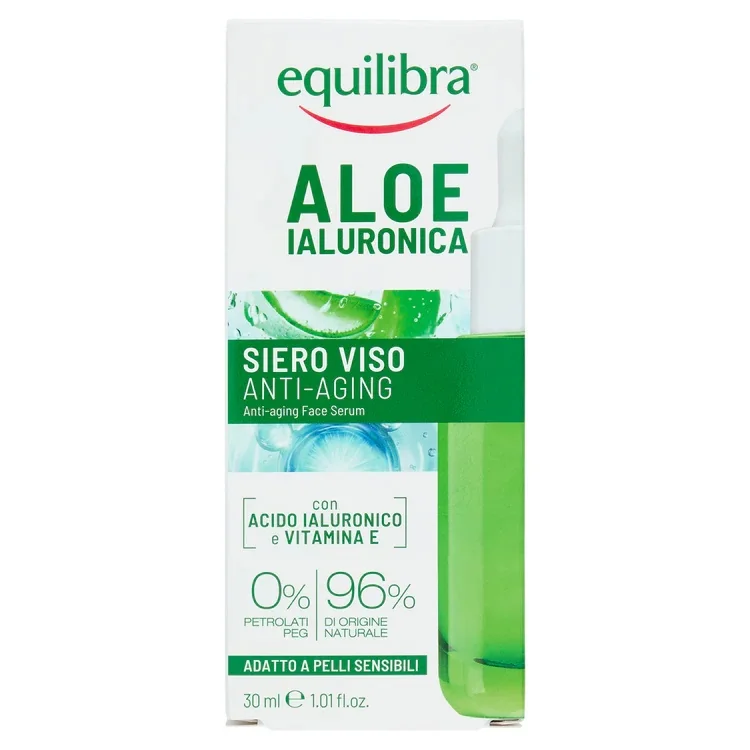 Equilibra Aloe aloesowe przeciwstarzeniowe serum do twarzy z kwasem hialuronowym 30 ml
