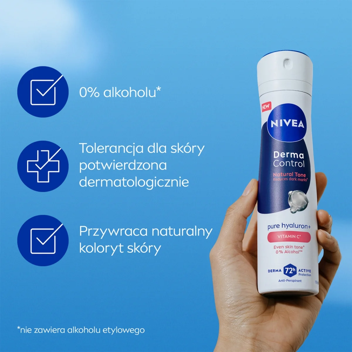 Nivea Derma Control Natural Tone antyperspirant w sprayu, 150 ml