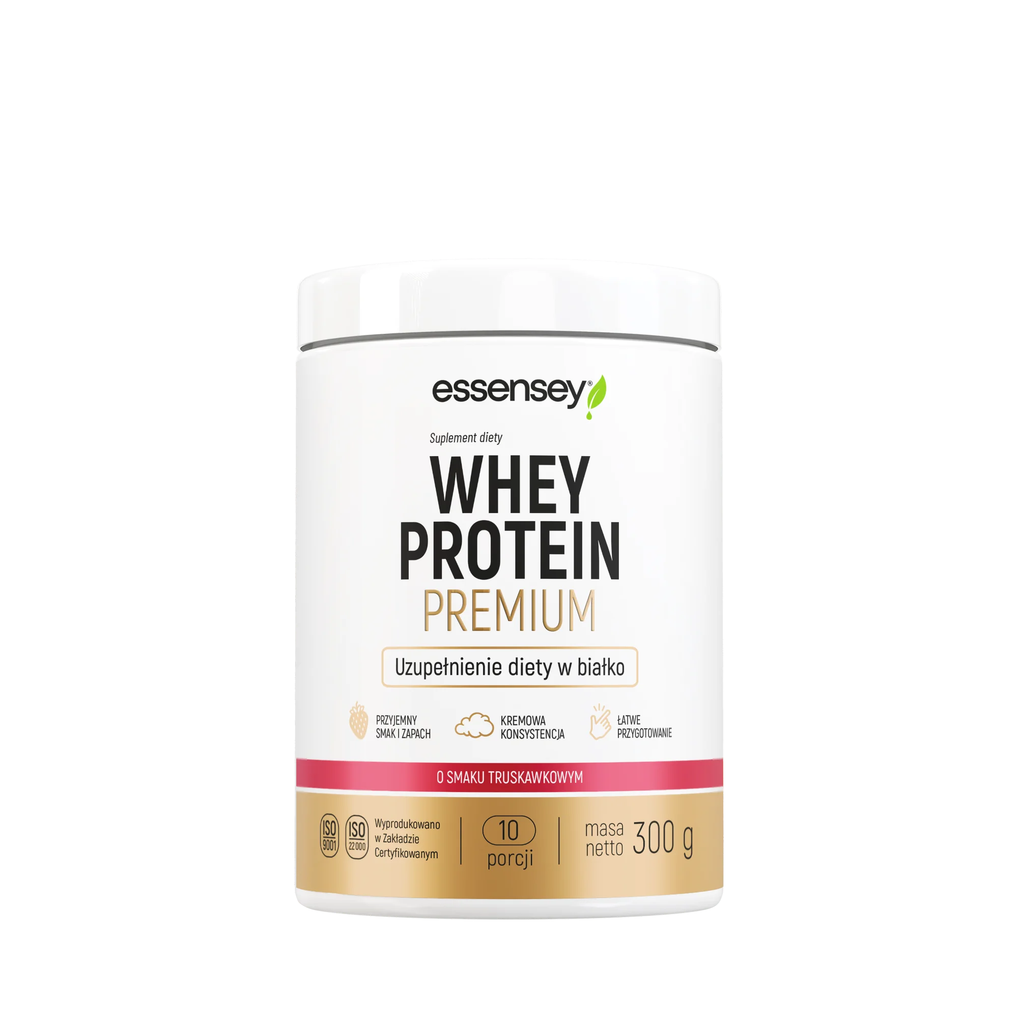 Essensey Whey Protein Premium o smaku truskawkowym, proszek, 300 g