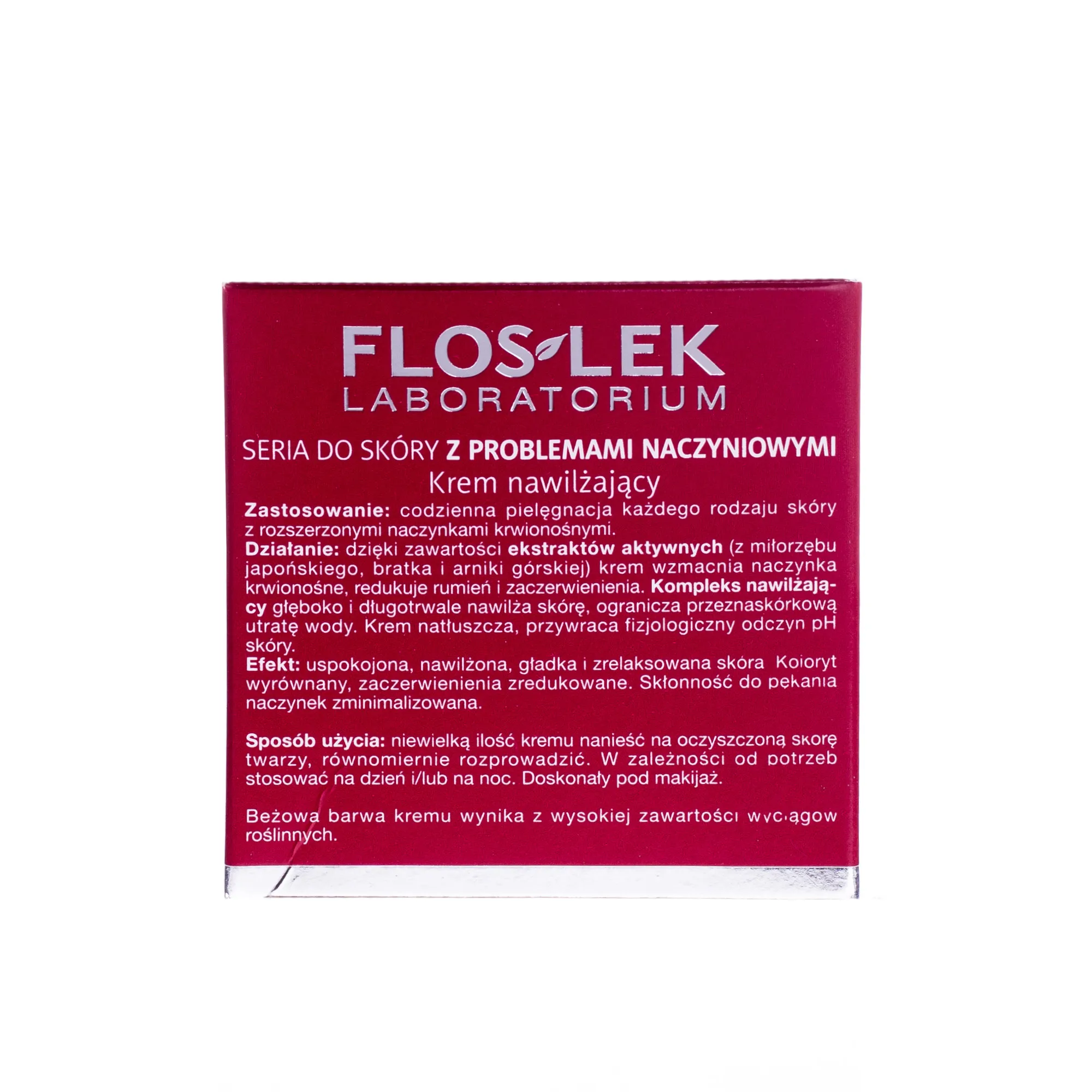 Flos-lek Laboratorium, krem nawilżający do cery z problemami naczyniowymi, 50 ml 
