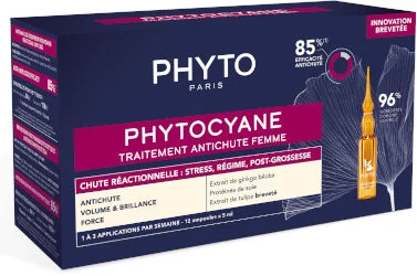 PHYTO PHYTOCYANE kuracja przeciw okresowemu wypadaniu włosów dla kobiet PHYTO PHYTOCYANE kuracja przeciw okresowemu wypadaniu włosów dla kobiet