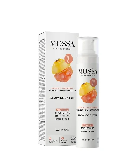Mossa Glow Coctail rozjaśniająco-odżywczy krem na noc z witaminą C, 50 ml