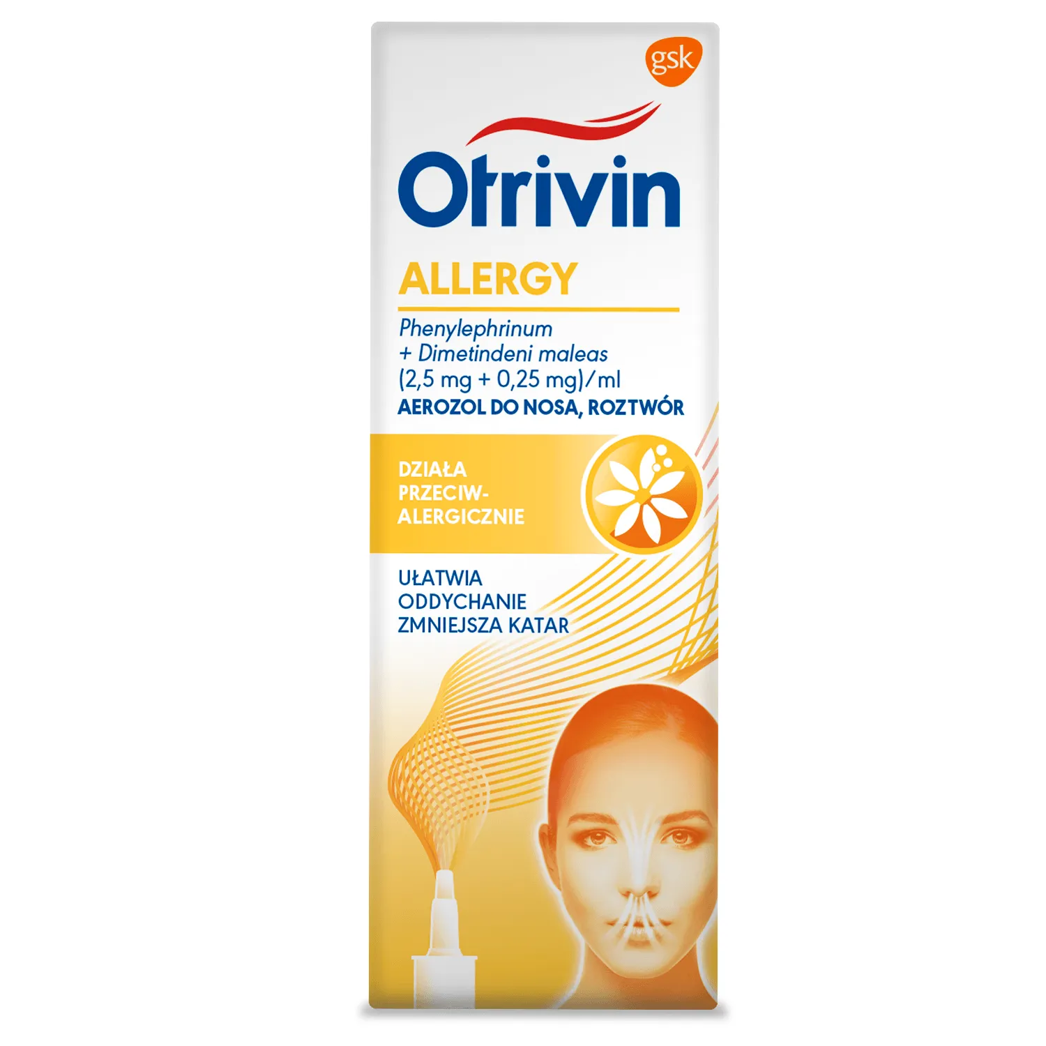 Otrivin Allergy (2,5 mg + 0,25 mg)/ml, aerozol do nosa, 15 ml 