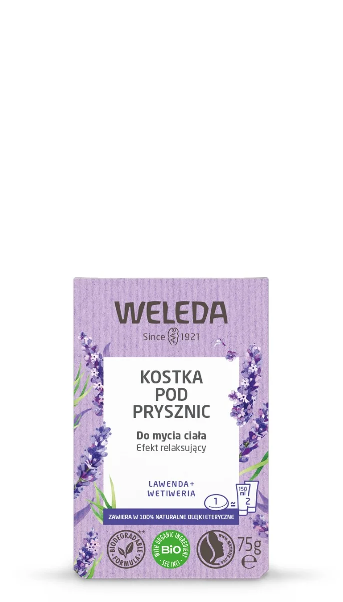 Weleda kostka pod prysznic lawenda i wetiwera, 75 g