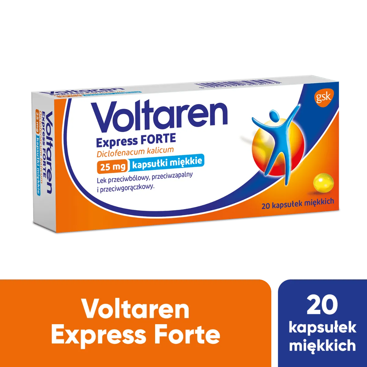 Voltaren Express Forte, 25 mg, 20 kapsułek miękkich 