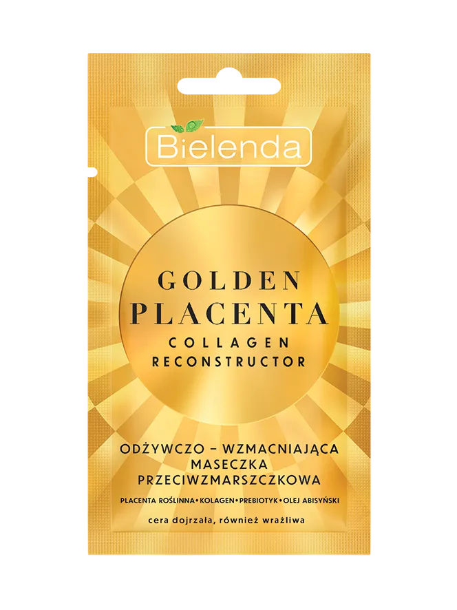 Bielenda Golden Placenta Collagen Reconstructor odżywczo-wzmacniająca maseczka przeciwzmarszczkowa, 8 g