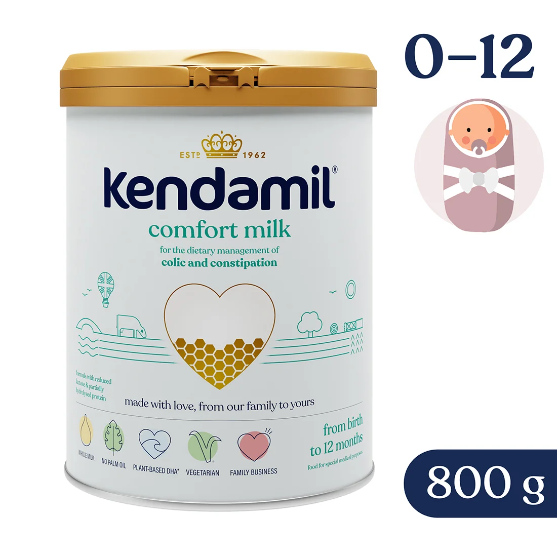 Kendamil Comfort, 800 g na kolki i zaparcia, 800 g