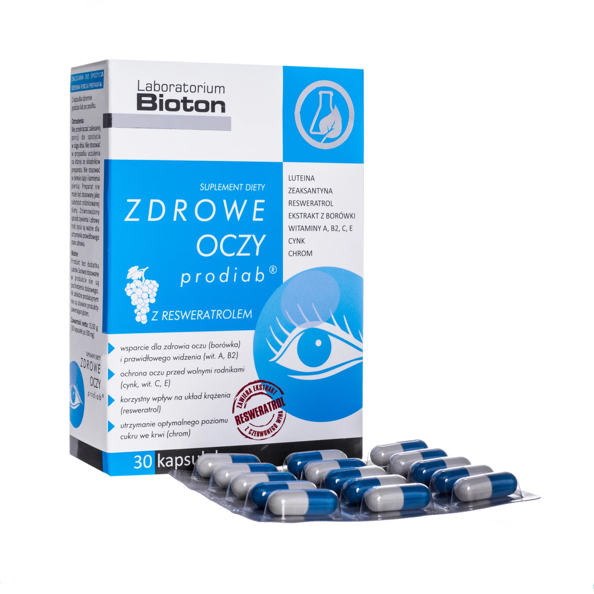 Zdrowe Oczy Prodiab, suplement diety, 30 kapsułek 