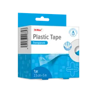 Plastic Tape Transparent Dr.Max, plaster z tworzywa sztucznego w rolce 2,5 cm x 5 m, 1 sztuka