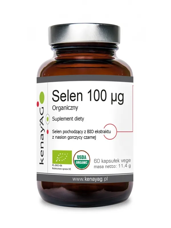 KenayAG, Selen organiczny 100mcg, suplement diety, 60 kapsułek