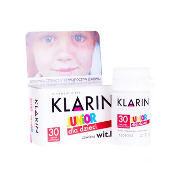 Klarin Junior - 30 tabletek powlekanych dla dzieci z wit. D3 