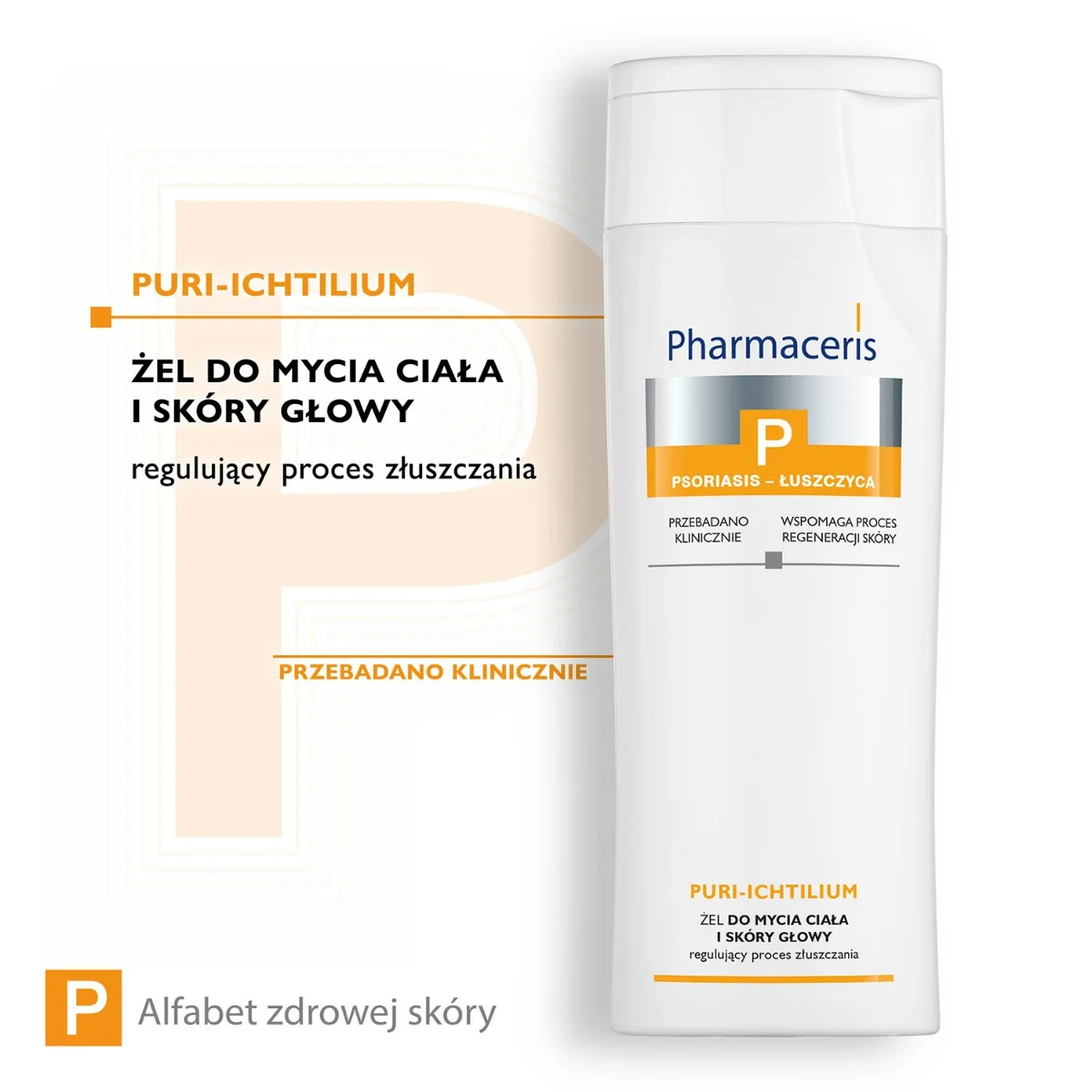 Pharmaceris P Puri-Ichtilium żel do mycia ciała i skóry głowy, 250 ml