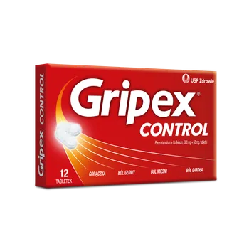Gripex Control, 500 mg + 50 mg, 12 tabletek 