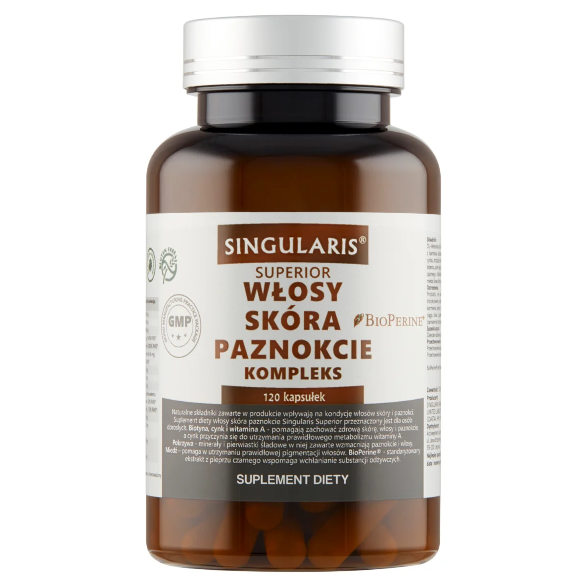 Singularis Superior Włosy Skóra Paznokcie Kompleks 120 kapsułek